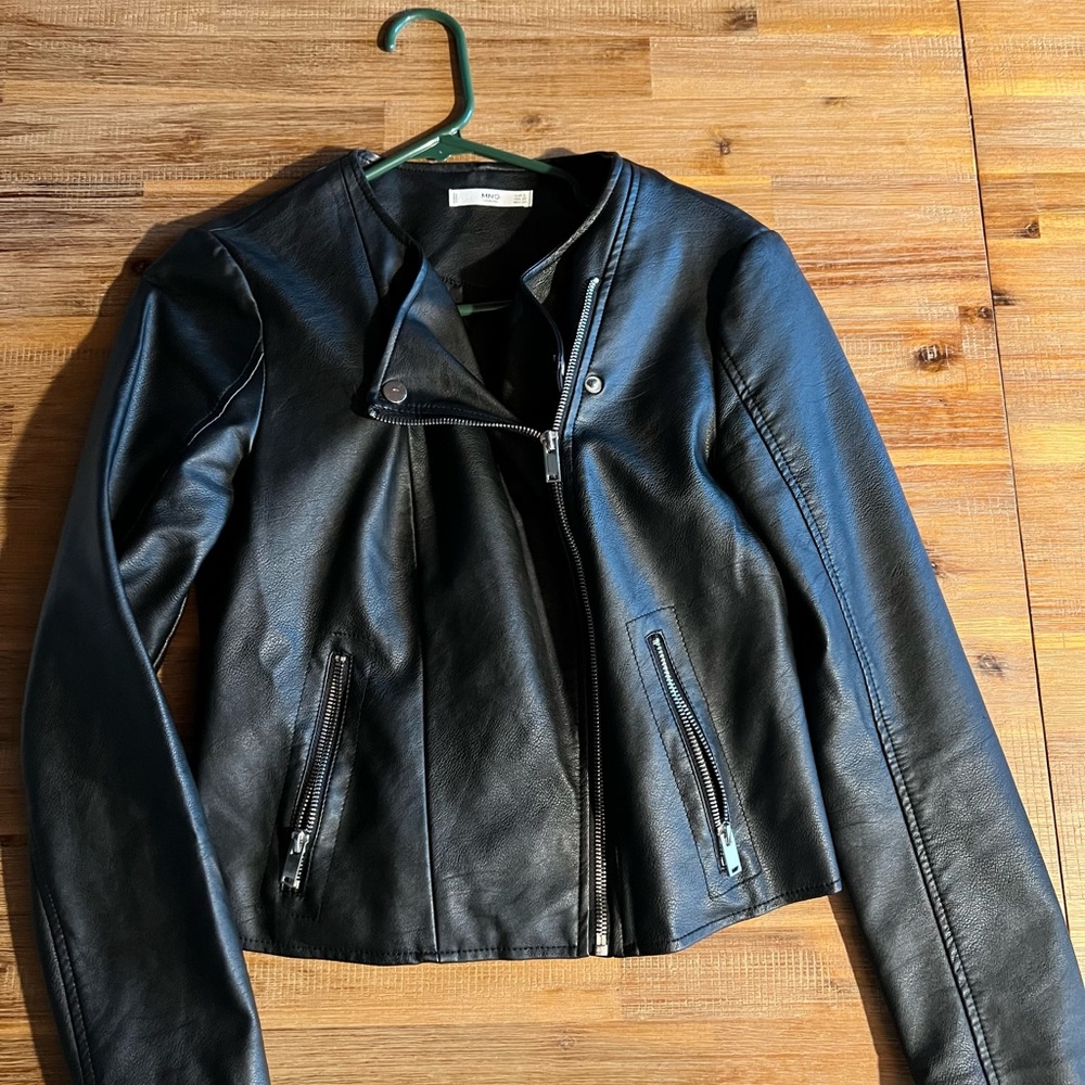 Mango Faux Leather Jacket size XS